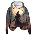 thumbnail image 1 of Chandail en Molleton Sans Capuche Imprimé Col Rond Manches Longues Automne Hiver pour Femmes Confortable Mode, 1 of 3