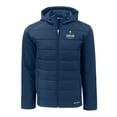 thumbnail image 2 of Men's Cutter & Buck  Navy UNC Wilmington Seahawks Big & Tall Evoke Hybrid Eco Softshell Recycled Full-Zip Hoodie, 2 of 3