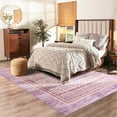 thumbnail image 6 of Jamfeel Boho Area Rugs for Living Room Low Pile Vintage Printed Carpet Washable Rug for Kitchen Bedroom Dining Room 4'x6' Purple, 6 of 7