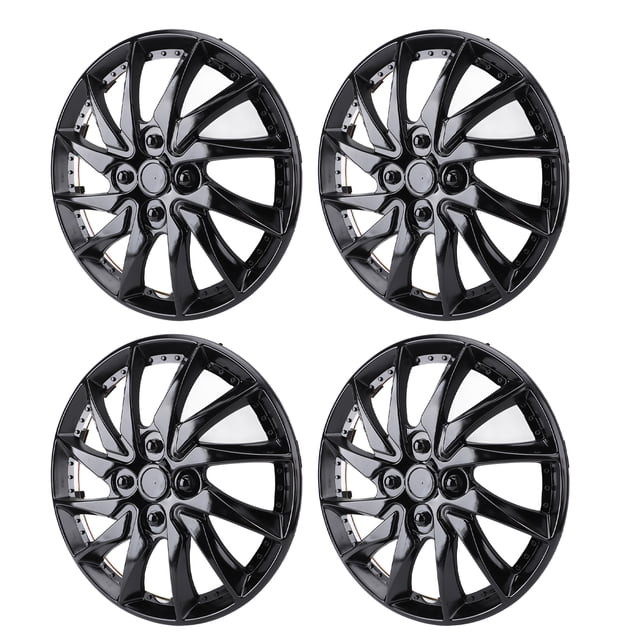 4Pcs 14in Hubcap Wheel Cover Stylish Look Scratch Proof Protective Wheel Rim Cover Replacement for Escort
