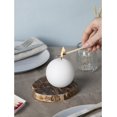 thumbnail image 3 of CANDWAX Ensemble de 3 Bougies Rondes Boule 3 Pouces - Bougies Boule de Neige Parfaites comme Décorations de Mariage et Déco Maison - Non Parfumées, Longue Combustion, Blanc, 3 of 8
