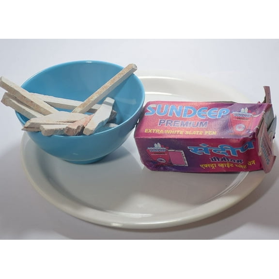India Clay Natural Shale Pencils, 200 Grams, White