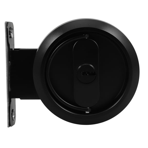 Phenofice Black Stainless Steel Invisible Pocket Door Lock with Resistant and Features for Home Security