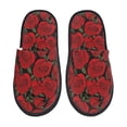 thumbnail image 1 of Fotbe Rose Flowers Pantuflas Peludas para Mujer con Estampado, Zapatillas de Peluche, Zapatos de Invierno para Casa, Uso Interior y Exterior-Medium, 1 of 8