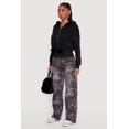 thumbnail image 4 of Women's Faux Fur Trim Zip Front Hoodie with Pom Poms, 4 of 5