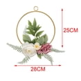 thumbnail image 2 of Guirnalda de flores artificiales para decoración de oficinas, ideal para regalos de inauguración de casa o manualidades. 28x25cm, 2 of 9