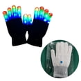 thumbnail image 3 of Guantes LED iluminados Macarena para fiestas rave negro blanco, 3 of 8