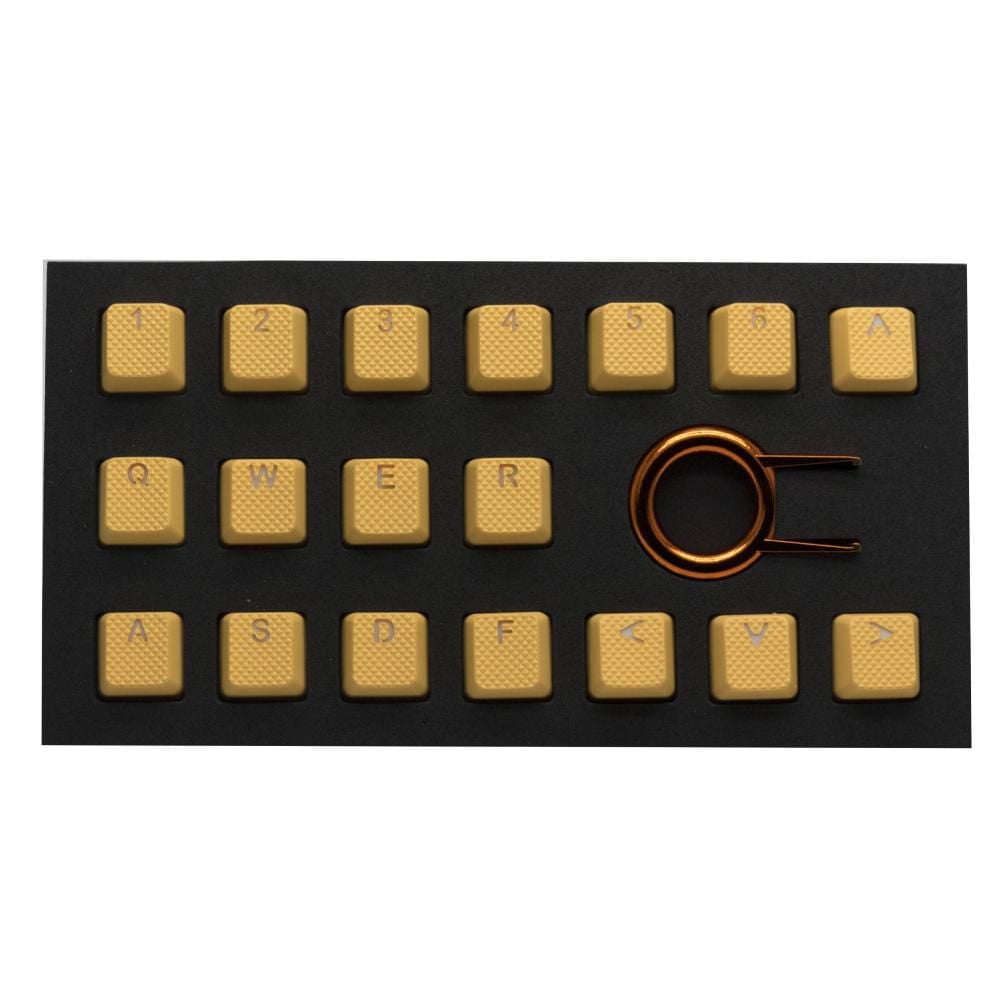 Tai-Hao Rubber Keycap Set of 18 pieces - Neon Blue