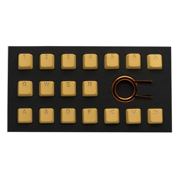 Ensemble de 18 touches en caoutchouc Tai-Hao Texture Diamant Compatible avec Cherry MX et Claviers Mécaniques Comprend Outil d’Extraction, Orange Neon