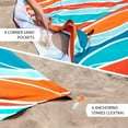 thumbnail image 4 of Everlasting Comfort 10-Person Beach Blanket, Oversized Extra Large Beach Mat, Tulum Orange, 4 of 9