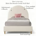 thumbnail image 5 of DG Casa Mila Twin Boucle Arched Headboard Platform Bed, 5 of 10
