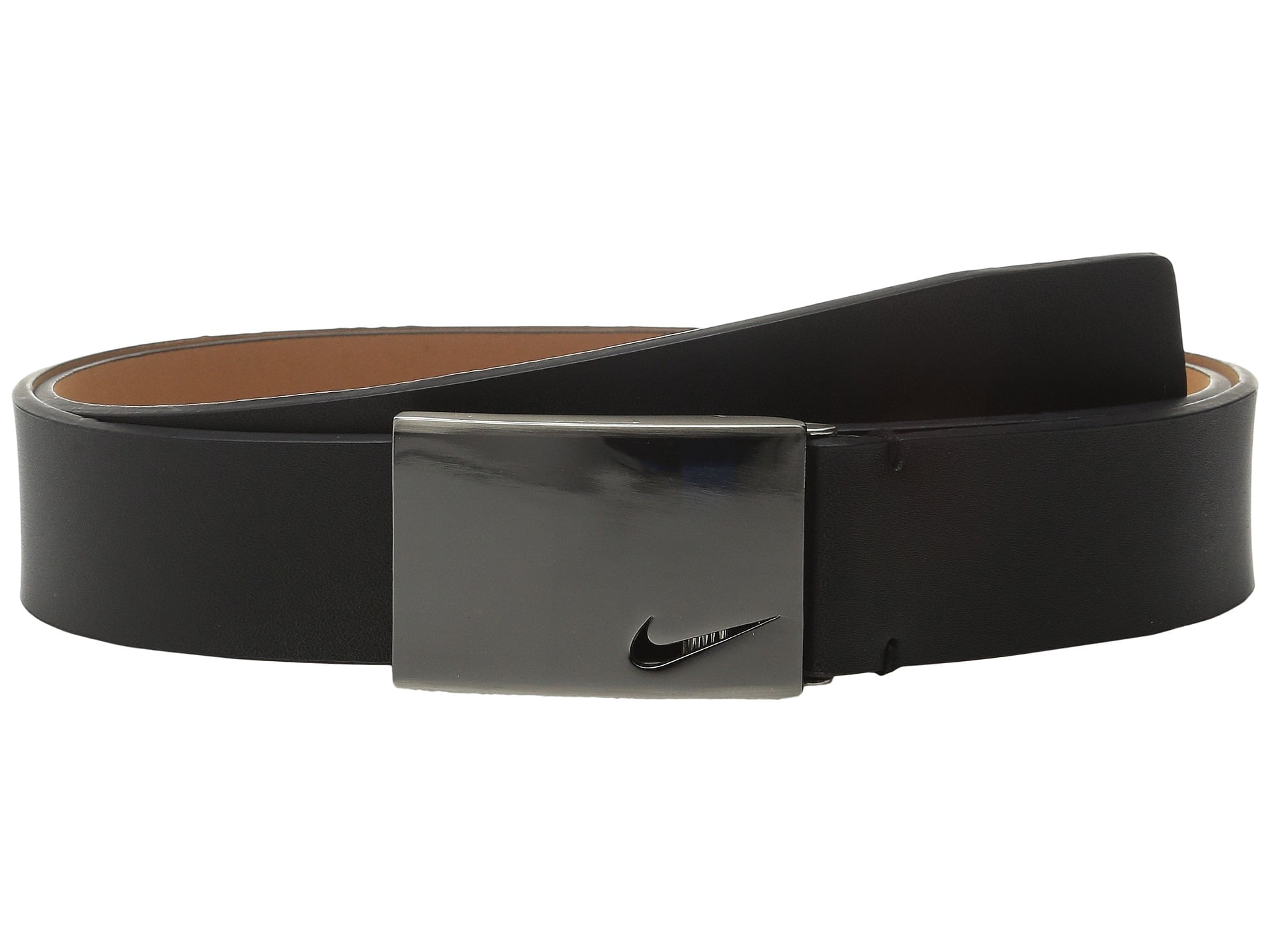 Nike - Nike No-Hole Plaque Leather Belt 