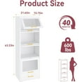 5Tier Kitchen Pantry Display Storage with 4 Flipup