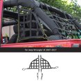 thumbnail image 1 of CheroCar Mesh Cargo Side Net Trunk Side Net Restraint for Jeep Wrangler JK JKU 4 Doors 2007-2017 Black, 1 of 9