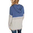 thumbnail image 4 of Women's Color Block Hoodies Fall Long Sleeve Sweatshirt Casual Drawstring Pullover Tops Striped Tunic Shirts, 4 of 5