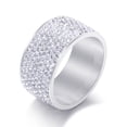 thumbnail image 4 of Mens Titanium Steel Diamond Ring Electroplated Durable Modern Jewelry For Everyday Wear Plus Special Occasions, 4 of 6