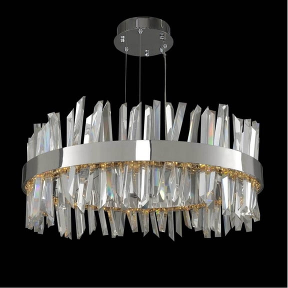 030255-010-Allegri Lighting-Glacier - 32 Inch LED Round Pendant Glacier - 32 Inch LED Round Pendant
