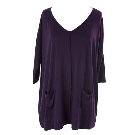 - August Silk Women's Dolman Sleeve Smock Tunic