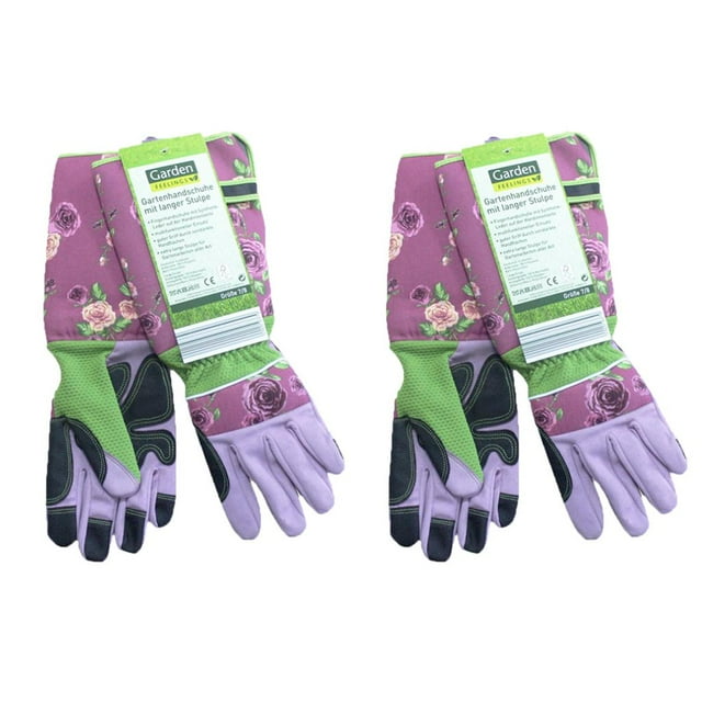 2 Pares de Guantes de Jardinería de Rosas con para Hombres Y Guantes a Prueba de Espina Los Mejores Accesorios de Jardinería CUTICAT Guantes resistentes a cortes largos Rosa