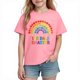 thumbnail image 1 of Camiseta Gráfica de la Temporada de la Escuela de las Niñas de los Niños de Manga Corta, Linda Impresión de la Camiseta Casual para los Niños 3-10 Años de Uso Diario, 1 of 9