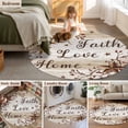 thumbnail image 5 of Round Area Rugs Collection 3 Ft, Texas Star Brown Non-Slip Residential Carpet, Farmhouse Retro Branches Wooden Grain Indoor Crawling Mats Doormat Runner Rugs Play Mat for Bedroom, 5 of 8