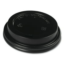 Boardwalk Hot Cup Lids, HOTBL1020, 10 oz to 20 oz Cups, Polystyrene, Black, 1,000/Carton