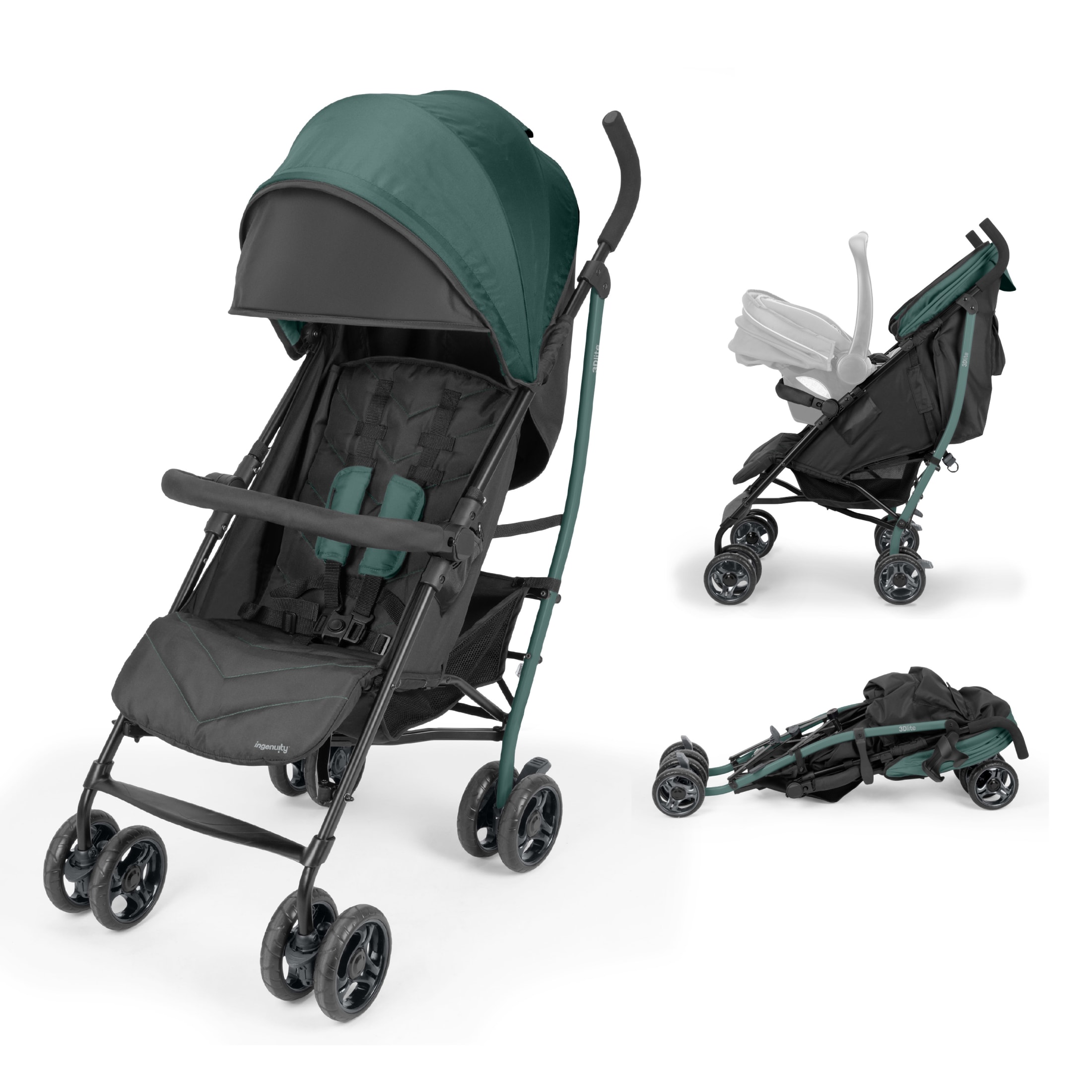 Ingenuity 3Dlite Jewel Lightweight Stroller, Green photo 1
