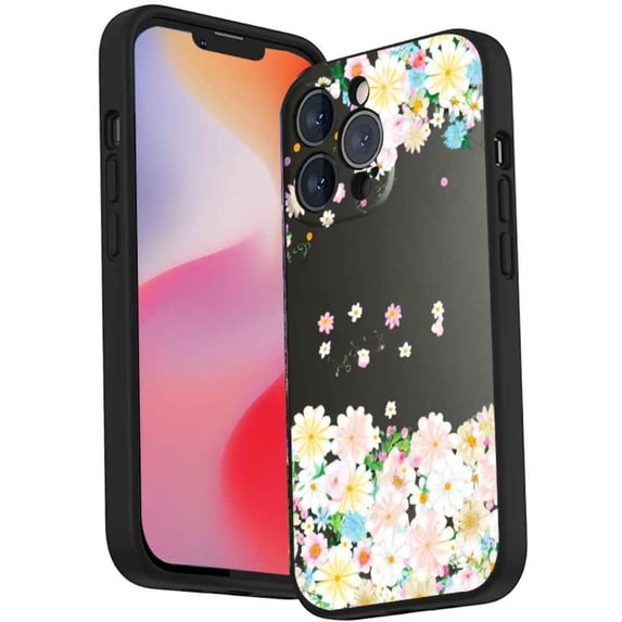 Compatible with iPhone 14 Pro Max Phone Case, Floral-Flowers-Cute65 Case Men Women, Flexible Silicone Shockproof Case for iPhone 14 Pro Max