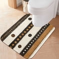 thumbnail image 2 of Yayeee Bath Rug for Bathroom Floor Non Slip Rectangle Fluffy Soft Absorbent Mat, 16"x24", Beige Abstract Dots, 2 of 7