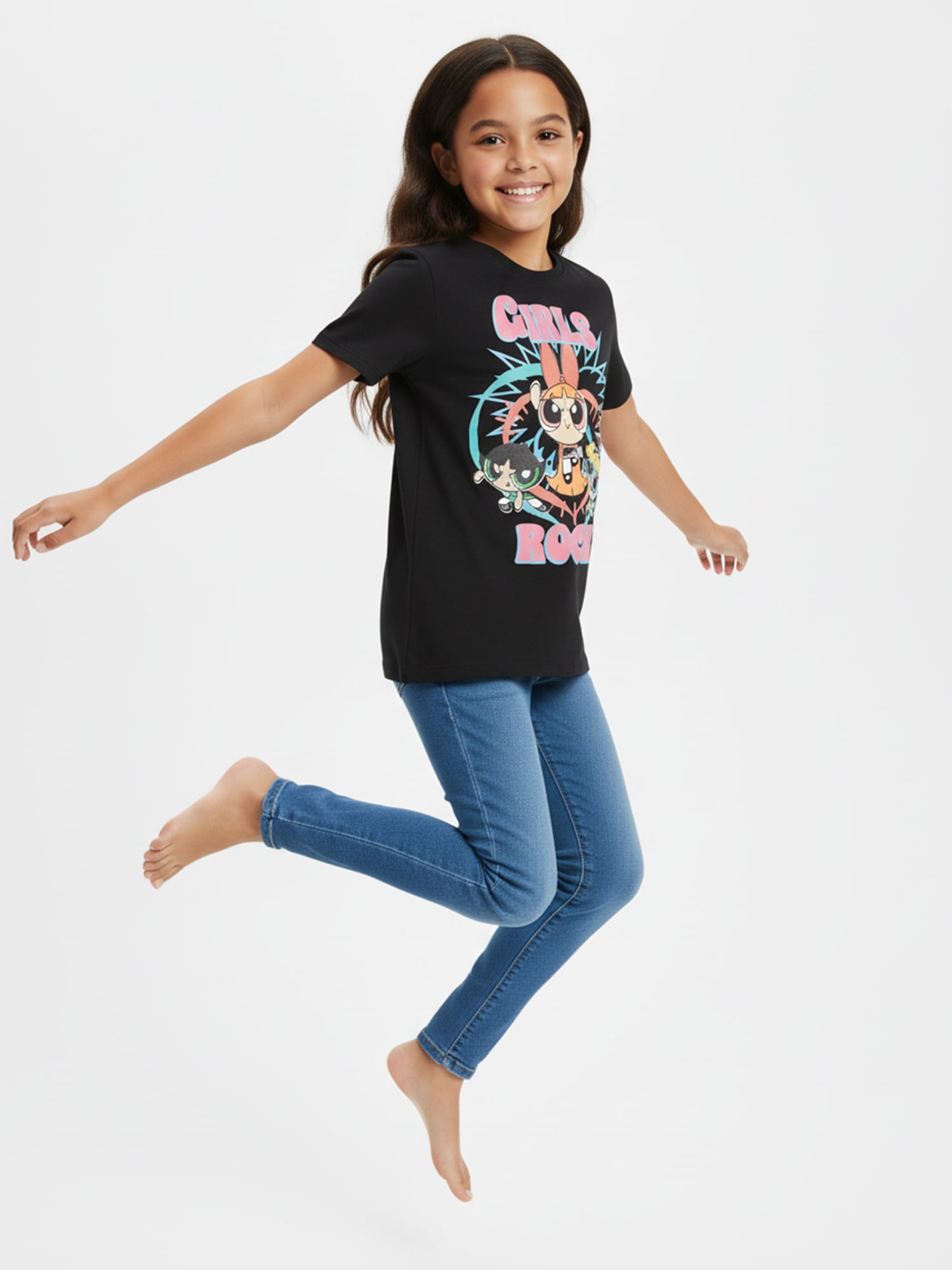The Powerpuff Girls Girls Short Sleeve Graphic T-Shirt, Sizes 4-16