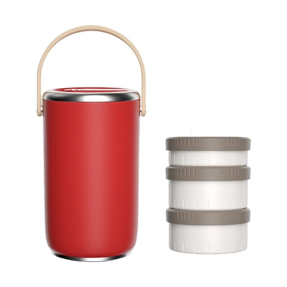 WE-POLUJ Multiple Compartment Food Container Stainless Steel Insulated Jar Bentos Box