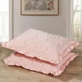 thumbnail image 7 of Home Soft Things 4 Piece Ruffle Matte Satin Bedspread Set - Pink - King (78" x 80" + 24"), 7 of 7