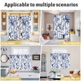 thumbnail image 6 of White Blue Spring Floral Kitchen Curtains 96 Inch Length, Summer Botanical Hummingbird Grommet Top Bedroom Living Room Curtains, Light Filtering Cafe Curtain Drapes 2 Panels Set 104''x96'', 6 of 9
