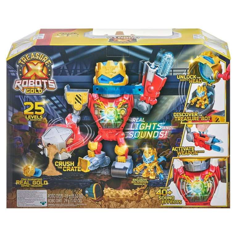 Treasure X Robots Gold Mega Treasure Bot with Real Lights and Sounds, Ages  5+ 