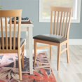 thumbnail image 2 of Linon Rafe Wood Commercial Grade Upholstered Set of Two Dining Chairs in Natural, 2 of 16