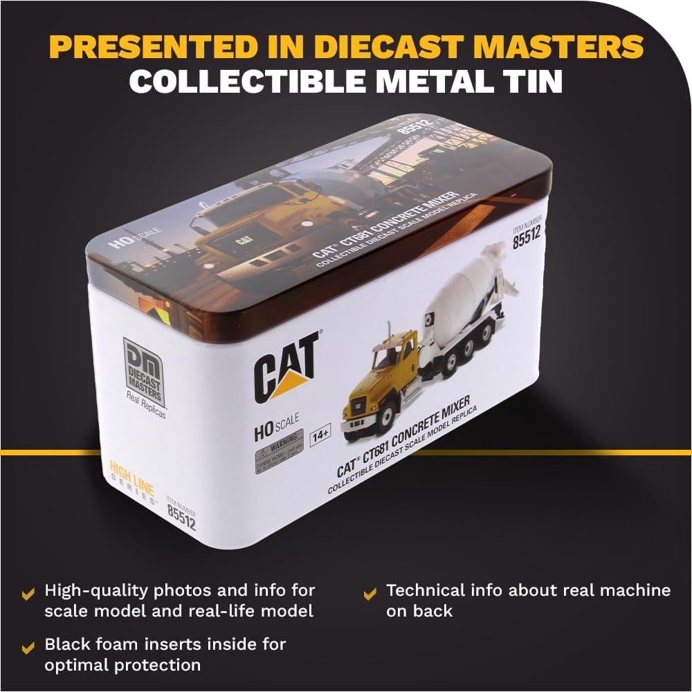 Diecast Masters 1:87 Caterpillar CT681 Concrete Mixer HO Scale
