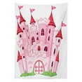 thumbnail image 3 of Ambesonne Fantasy Tablecloth Rectangular Table Cover, Cartoon Magic Kingdom, 52"x70", Pink White, 3 of 4
