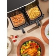 thumbnail image 5 of Lieonvis 100pcs Air Fryer Paper Non-stick Square Parchment Paper Heat-resistant Roasting Pad Oil-proof and Water-proof Baking Liner Compatible with Ninja Dual Air Fryer, 5 of 10