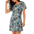 thumbnail image 2 of Disketp Farm Animals 1 para Camisón Corto de Manga Corta para Mujeres, Camisón Cómodo con Escote Redondo, Bonito y Confortable, 2 of 6