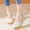 White, variant on Women's Closed Toe Platform Sandals Summer Buckle Ankle Strap Espadrilles Wedge Sandals Black 5.5(36)