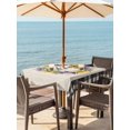 thumbnail image 3 of Outdoor Tablecloth with Umbrella Hole for Patio/Picnic/Party/Camping, Spring Flowers Waterproof Table Cloth Square Cover Washable, Country Botanical Leaves Garland Retro Plaid (54"x 54"), 3 of 9