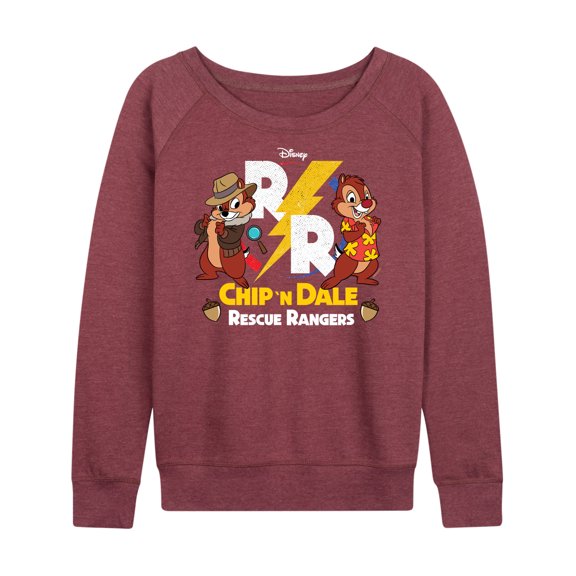 Chip 'N Dale Rescue Rangers - Rescue Rangers Design - Women's Lightweight French Terry Long Sleeve Shirt