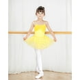 thumbnail image 4 of Girls Ballet Dance Dress, Toddler Leotards Shiny Ballet Tutu Skirt Bright Yellow 2-10T, 4 of 7
