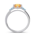 thumbnail image 4 of 2.15 Carat Shiny Round Cut Citrine & Blue Topaz Gemstone Engagement Ring for Women 18K White Gold Size 4.5 by Diamond-Capitals, 4 of 7