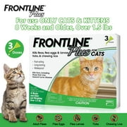 Angle View: Merial Frontline Plus Flea and Tick Control for Cats and Kittens(1.5 lbs and over), 3 Doses