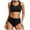A-Black41, variant on Womens 2-Piece Bathing Suits Plain High Waisted + Push Up Swimsuits Summer Beach Athleisure Lightweight Swimwear
