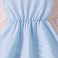 thumbnail image 6 of CUZIBR Summer Toddler Girl Dress Classic Plaid Flutter Sleeves V-Neck Button Down Checkered A-Line Fashionable Midi Dress For Kids Flowy Cozy Party Beach Dailywear,Sky Blue,8-9 Years, 6 of 8