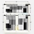 thumbnail image 4 of Black White Gray Kitchen Window Curtains Valance and Tier Set 36 Inch, Dark Grey Modern Geometric Rod Pocket Short Tier Curtain for Bathroom, Small Cafe Drapes for Kitchen Decor, 4 of 7