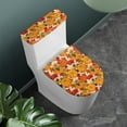 thumbnail image 2 of ZIATUBLE Thanksgiving Maple Leaves Toilet Tank Protector Cover Fall Pumpkin Toilet Lid Cover Set 2 Piece Oval Toilet Lid and Tank Cover Sets for Bathroom Autumn Decoration, 2 of 7