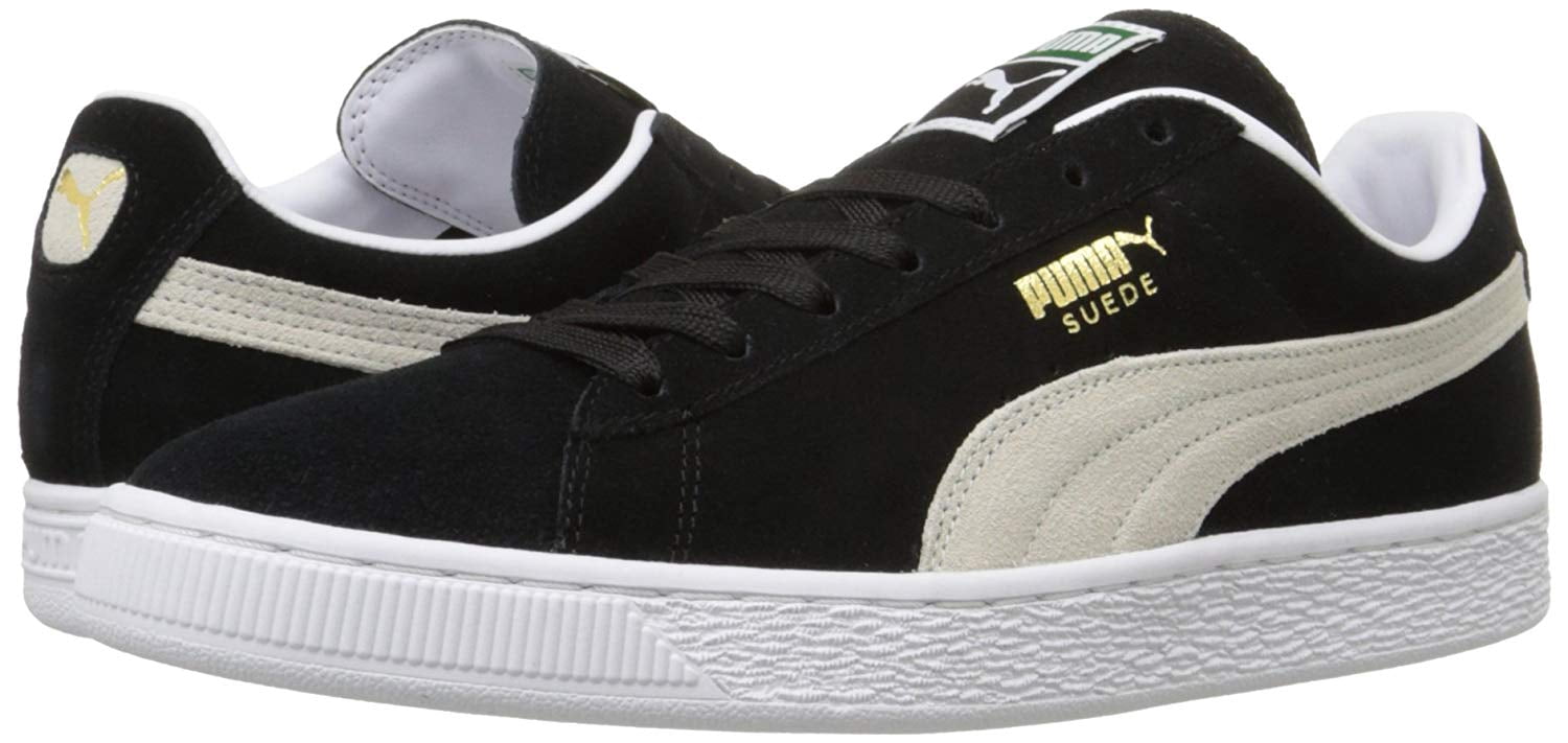 PUMA 352634-03: Suede Classic+ Black/White Original Lifestyle Sneaker (13  D(M) US Men, Black/White) - Walmart.com